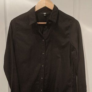 Uniqlo Women's Thin Black Dress Shirt M